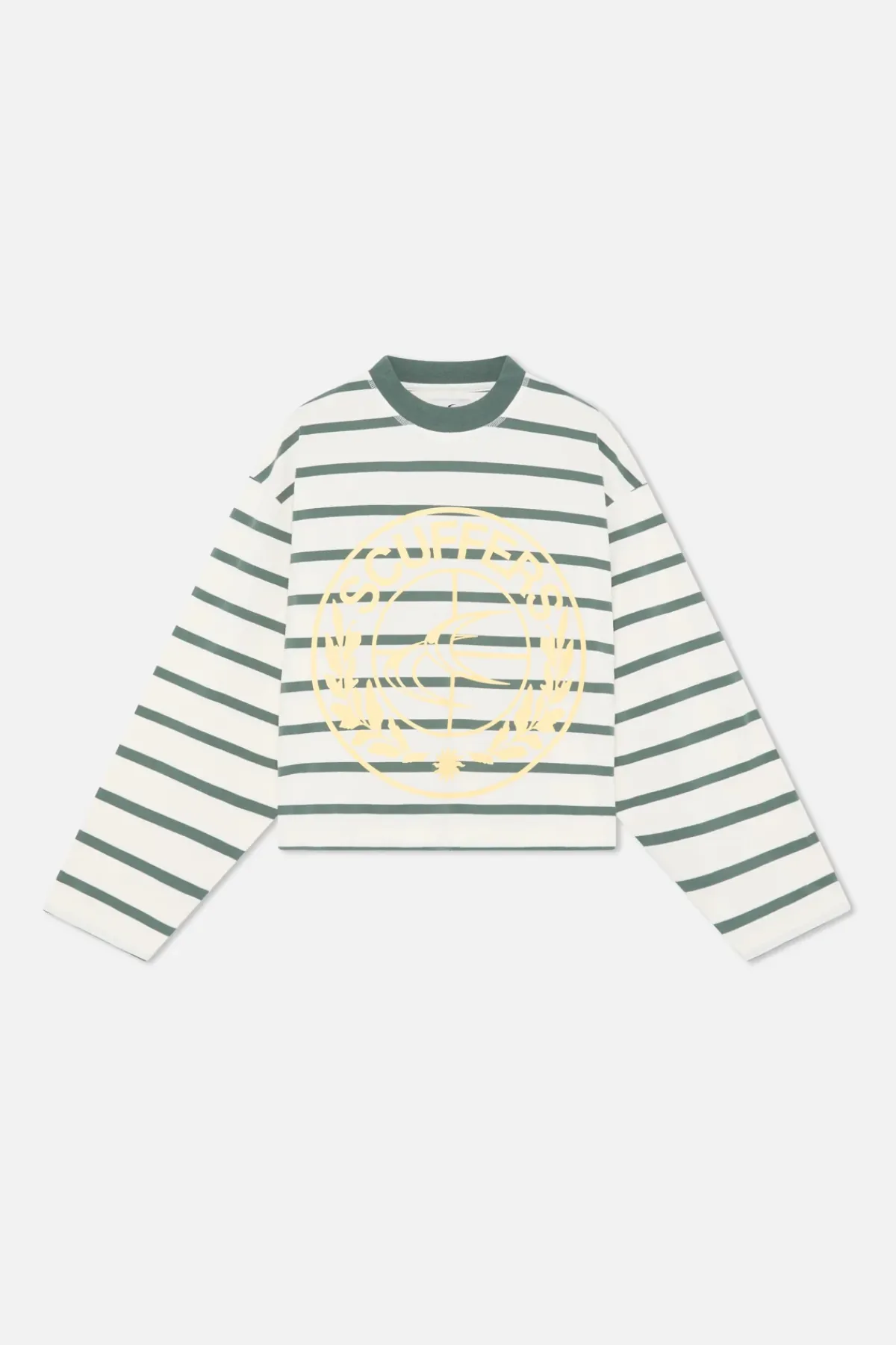Scuffers Long Sleeves^Shield Green Striped Longsleeve