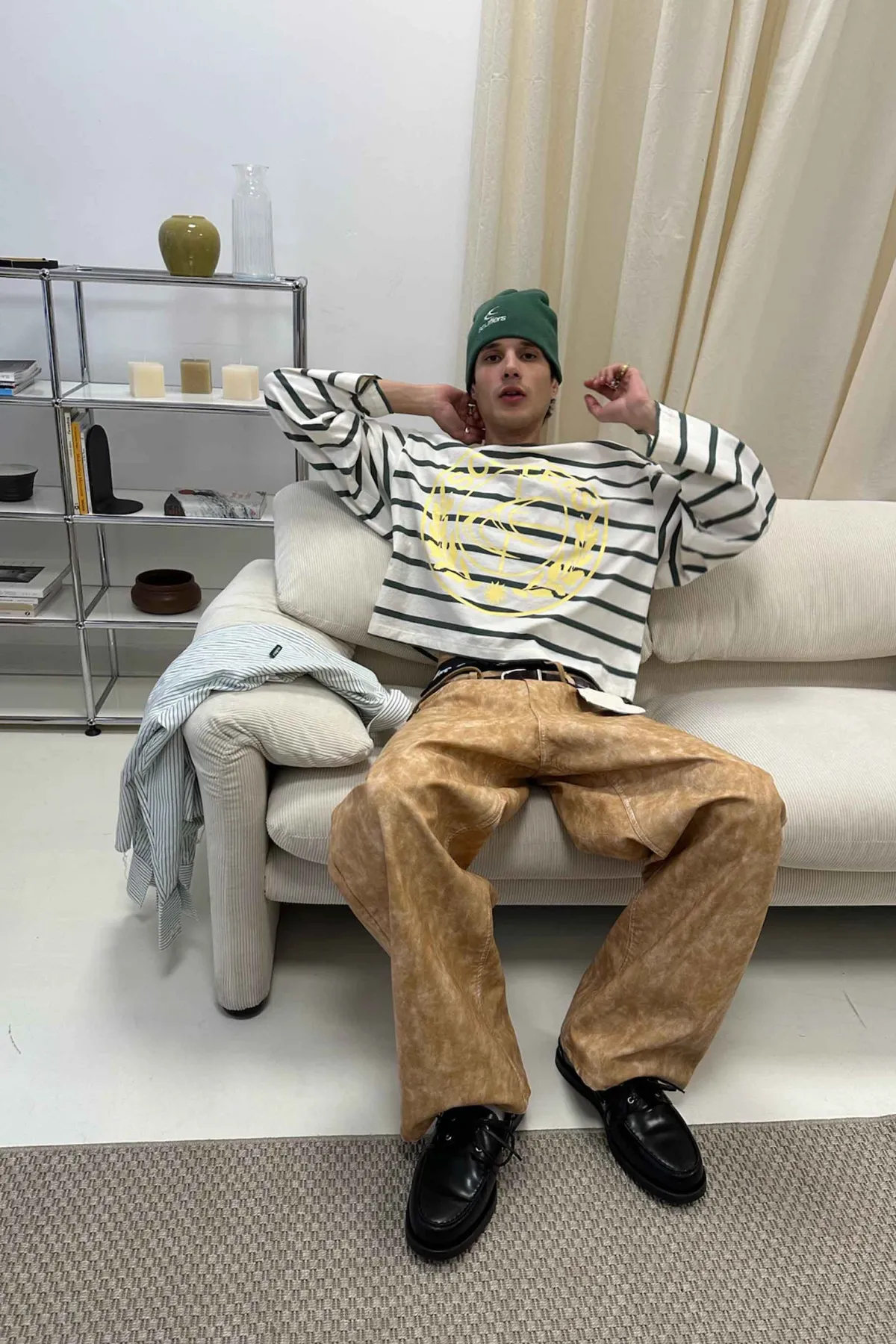 Scuffers Long Sleeves^Shield Green Striped Longsleeve