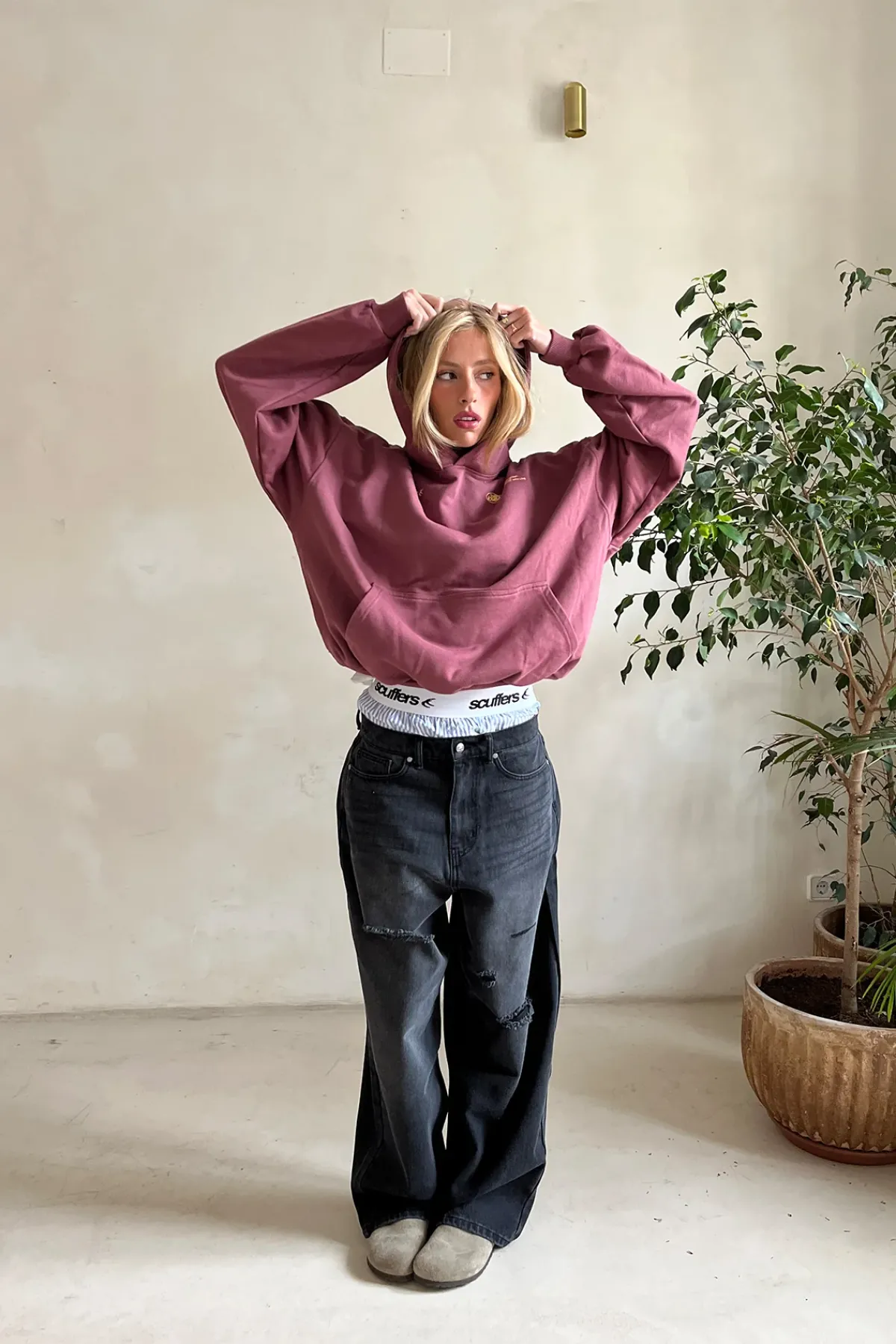 Scuffers Hoodies^Sign Burgundy Hoodie