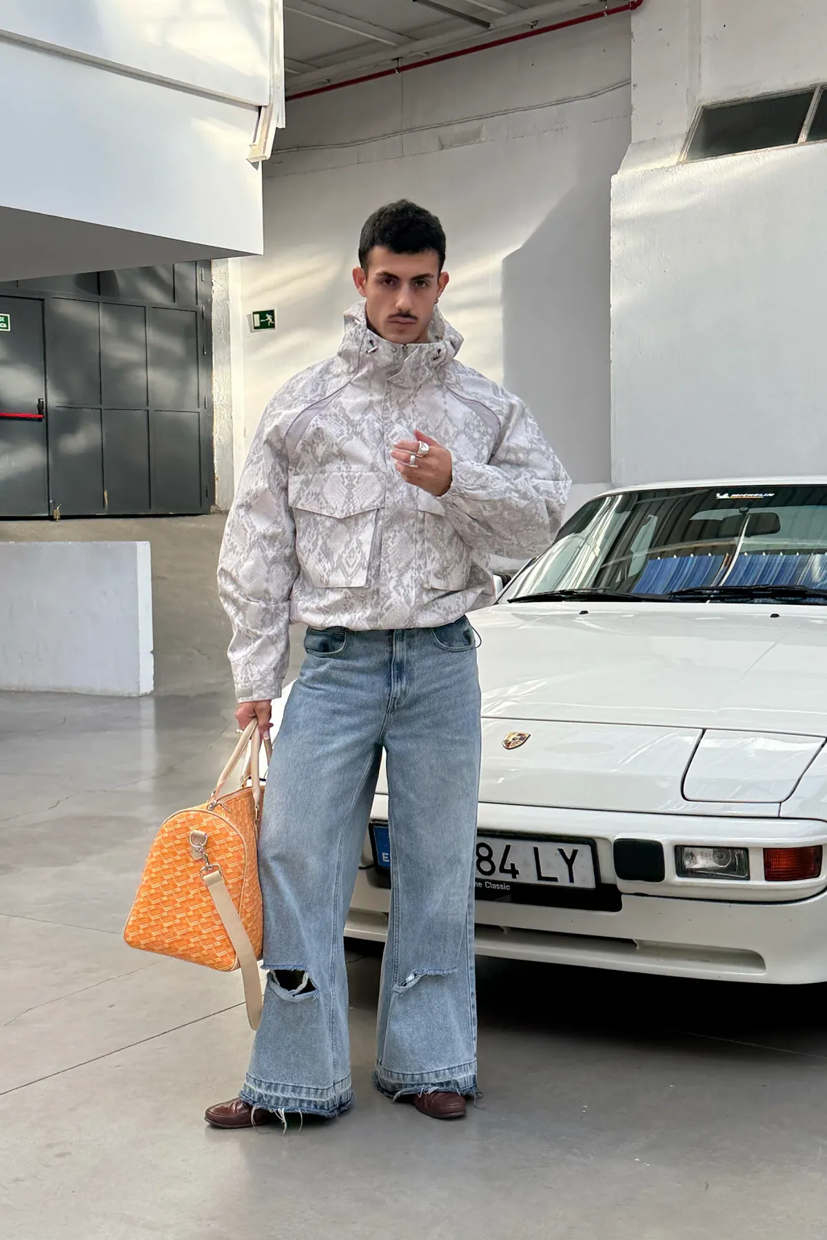 Scuffers Outerwear^Snake Light Grey Windbreaker