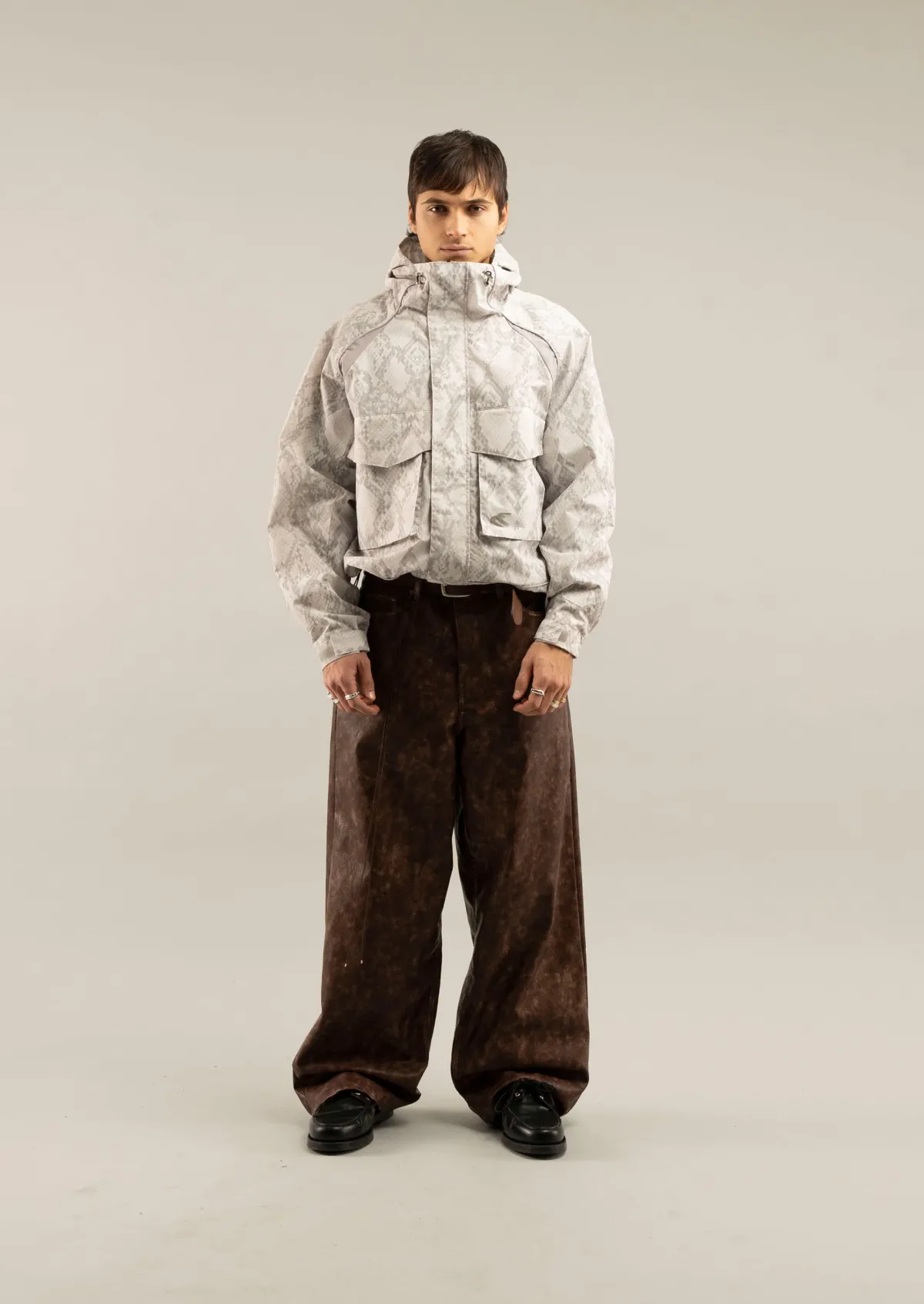 Scuffers Outerwear^Snake Light Grey Windbreaker
