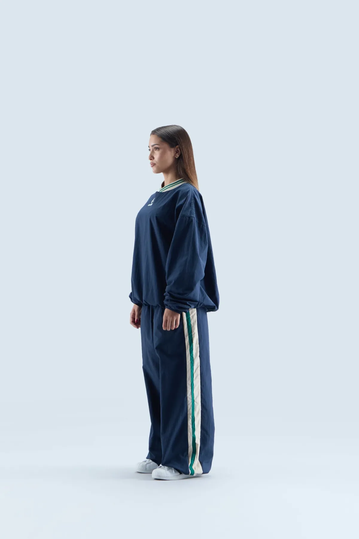Scuffers Crewneck^Sports Tech Navy & Green Crewneck