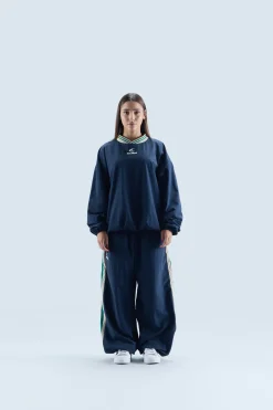 Scuffers Crewneck^Sports Tech Navy & Green Crewneck