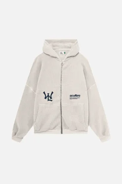 Scuffers Hoodies^SSS Lover Ecru Zipped Hoodie