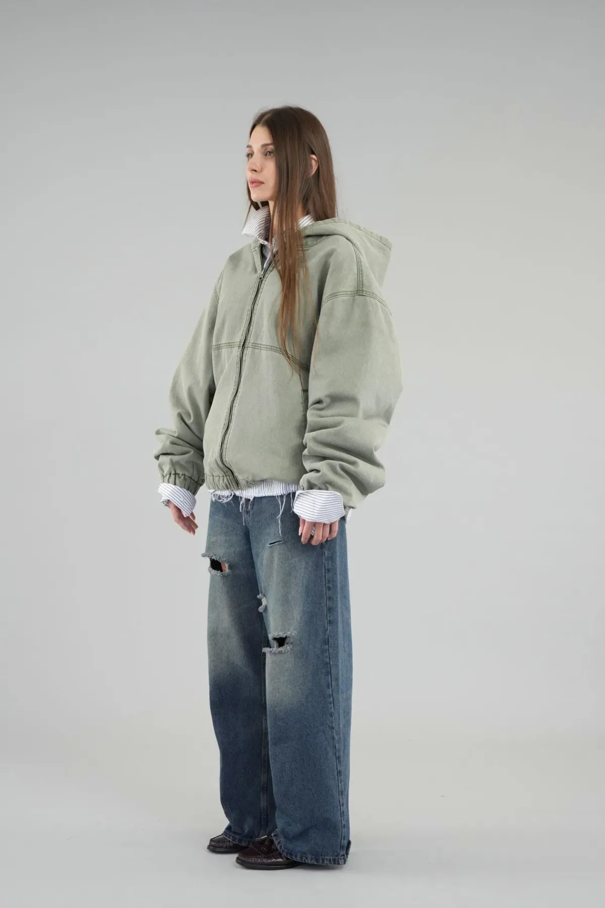 Scuffers Outerwear^Stained Light Green Work Jacket