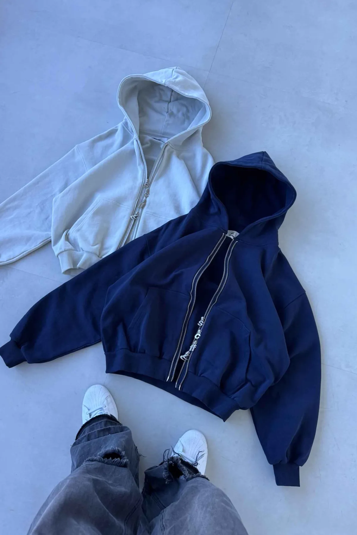 Scuffers Hoodies^Steel Grey Zipper