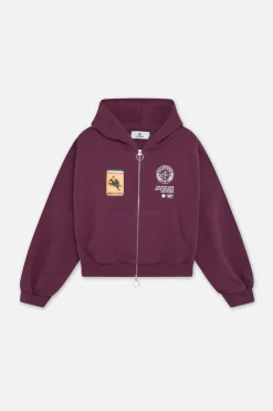 Scuffers Hoodies^Stone Burgundy Zipper