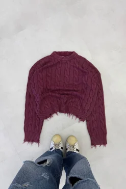 Scuffers Knitwear^Trench Jersey Burgundy