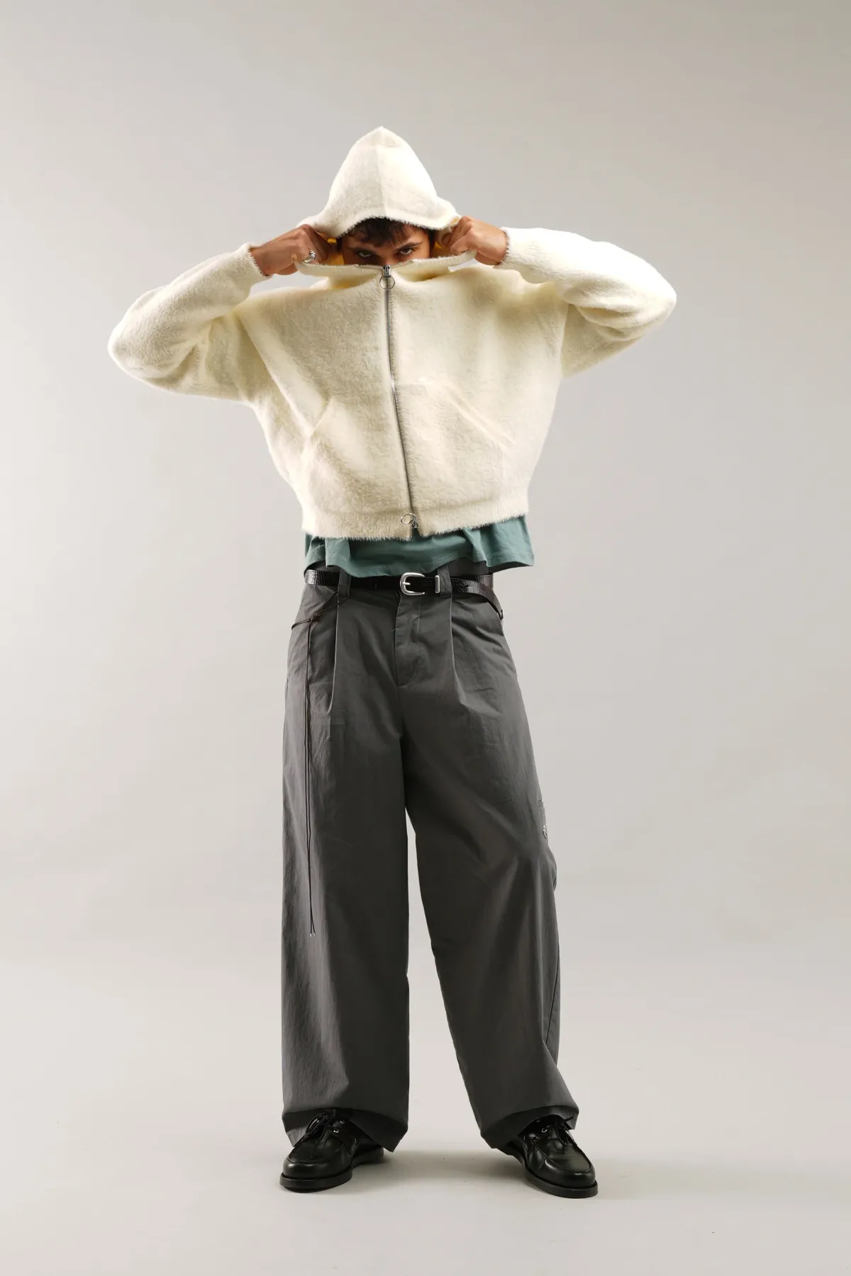 Scuffers Knitwear^Venice Ecru Knit Zipper