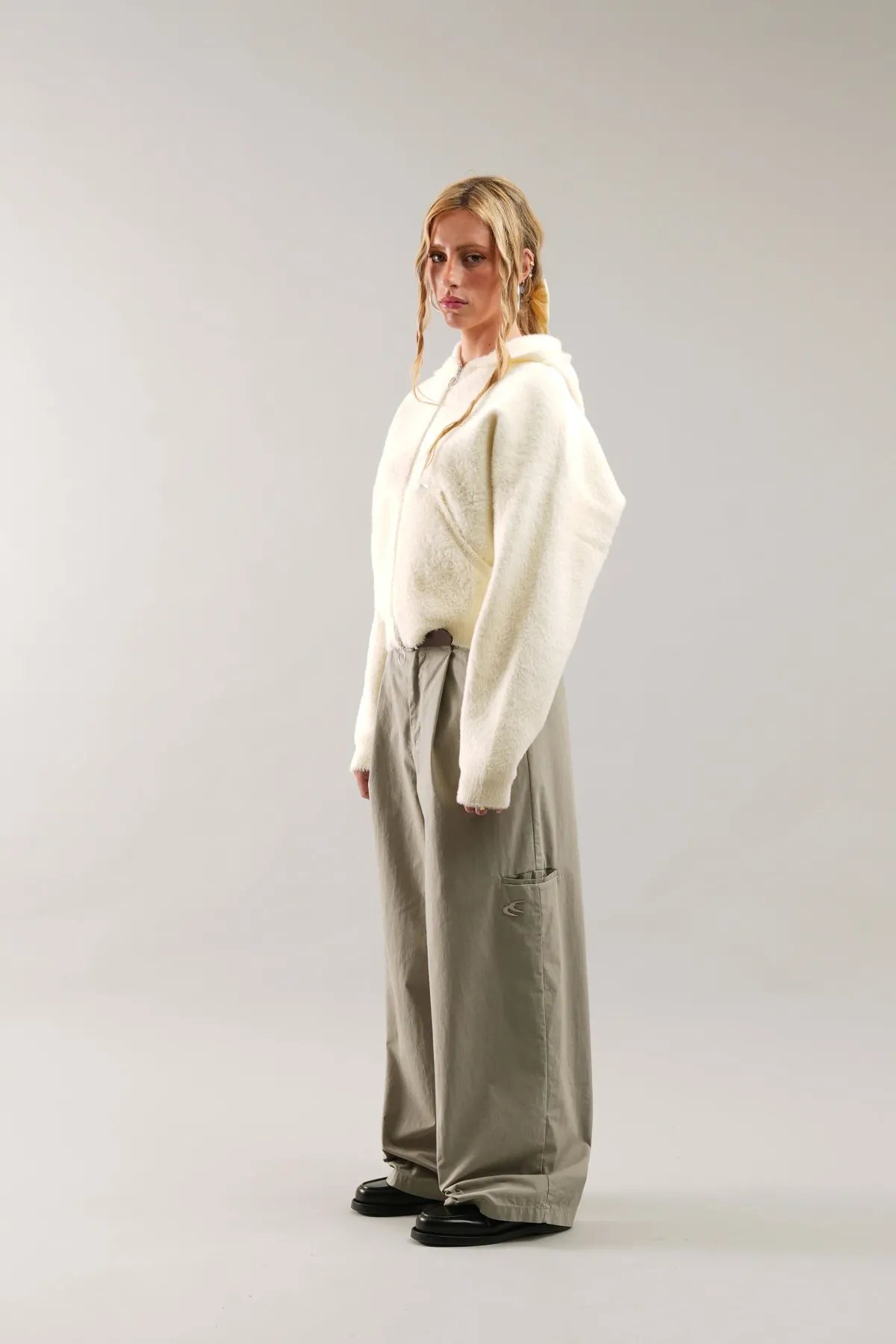 Scuffers Knitwear^Venice Ecru Knit Zipper