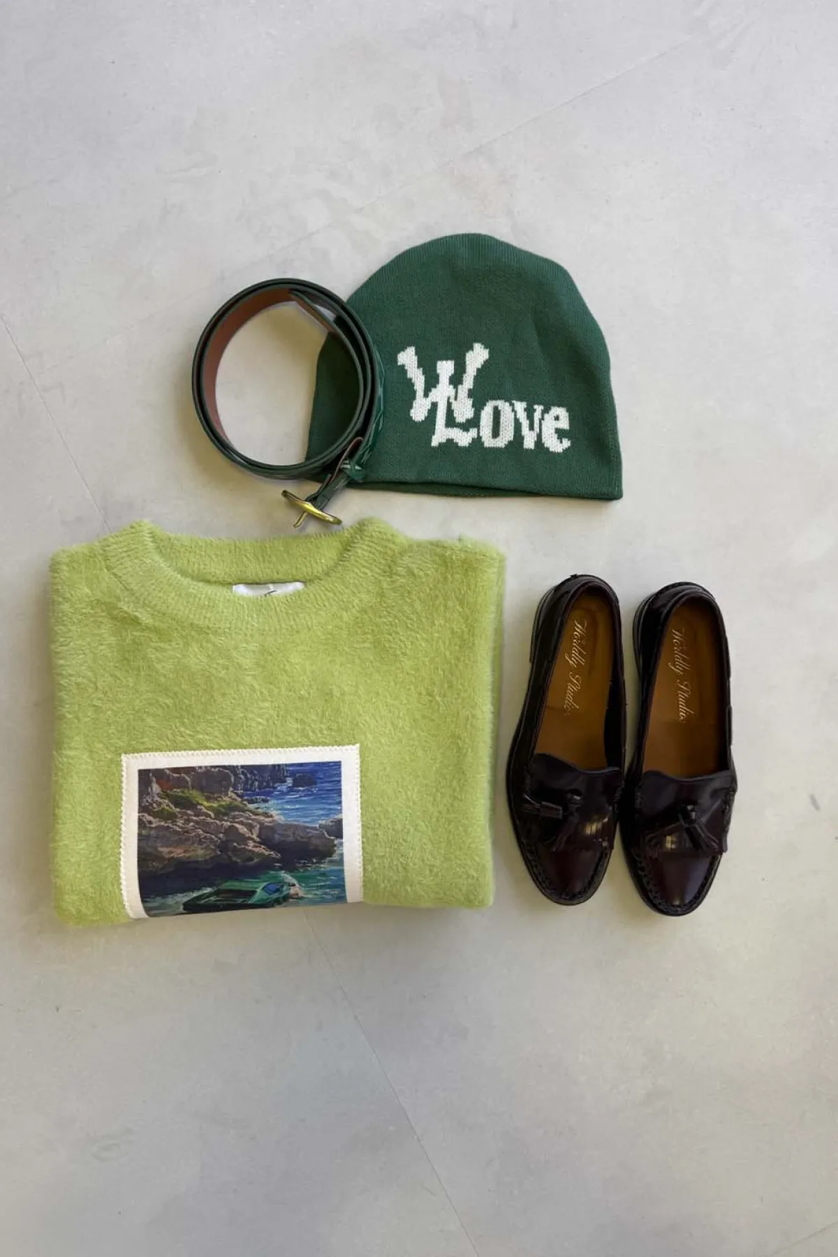 Scuffers Beanies^With Love Green Beanie