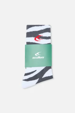 Scuffers Socks^Zebra Print Socks